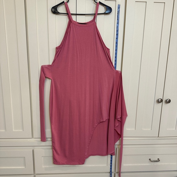 XL pink midi wrap dress - Picture 3 of 5